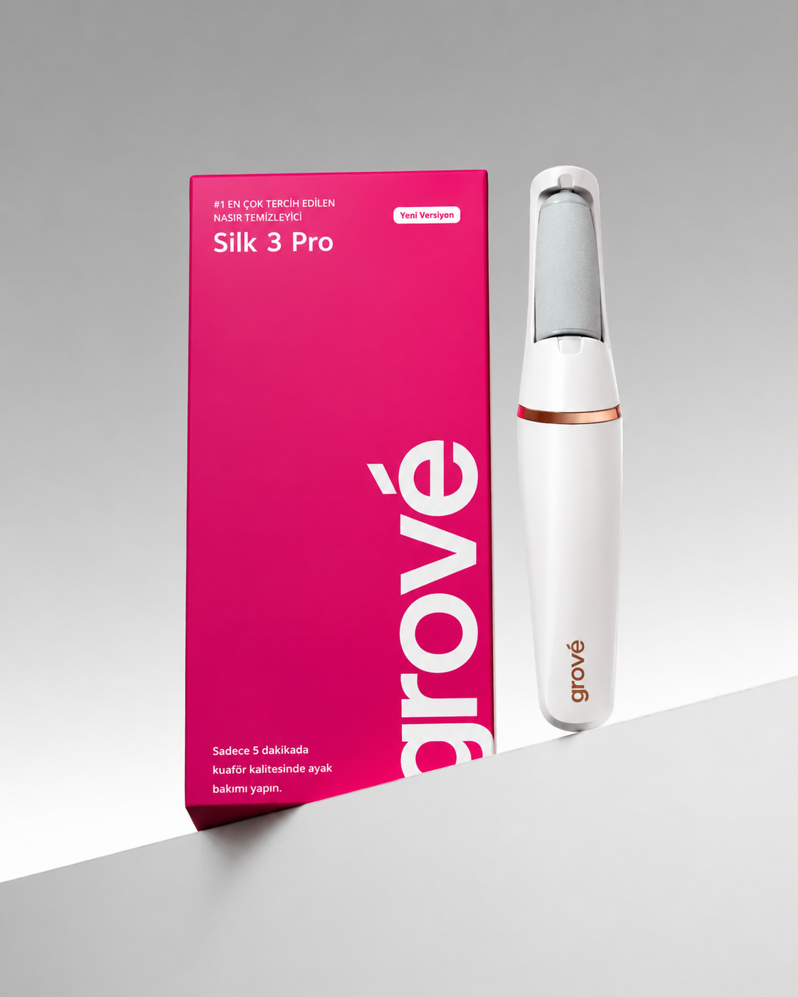 Grovê Silk 3 Pro - Şarjlı Ayak Törpüsü Pedikür ve Ayak Bakım Aleti